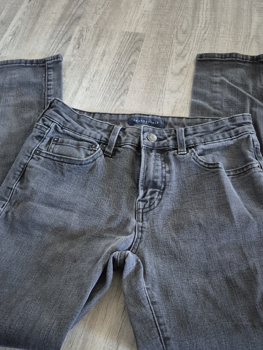Aeropostale Women's Charcoal Straight-Leg Jeans